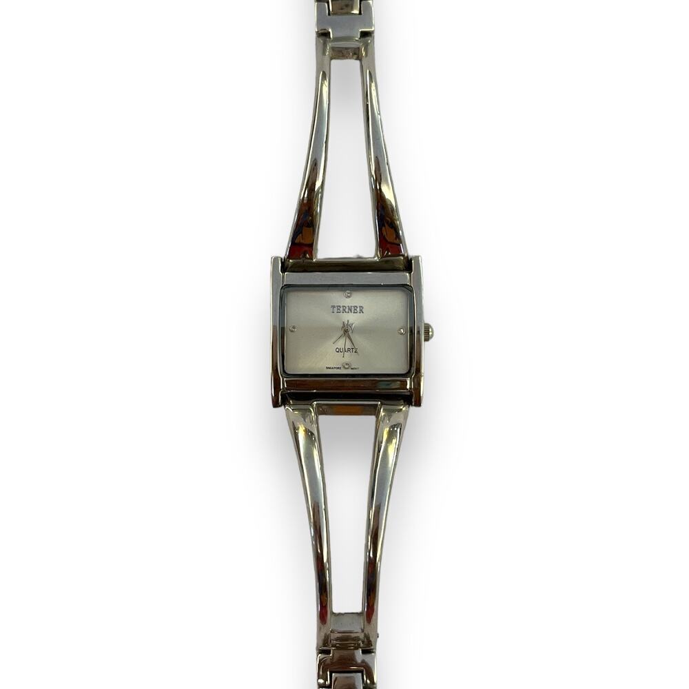 Vintage 90s TERNER Ladies Silver Wristwatch